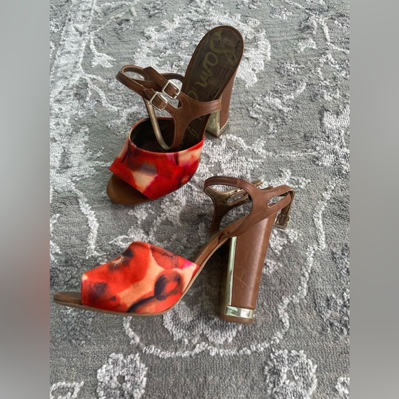 Sam Edelman satin ankle strap sandal - Picture 1 of 5